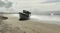 Cabin Cruiser Runs Aground HD Footage