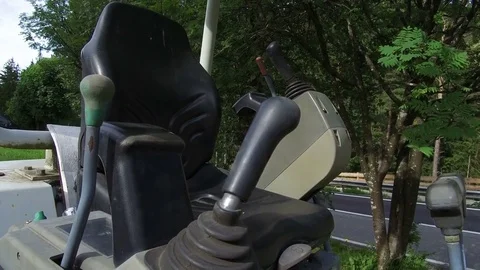 Cabin of an excavator Stock Footage 78142203