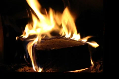 Cabin fireplace Stock Footage 69049