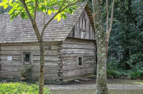 A cabin in the forest Stock Photos