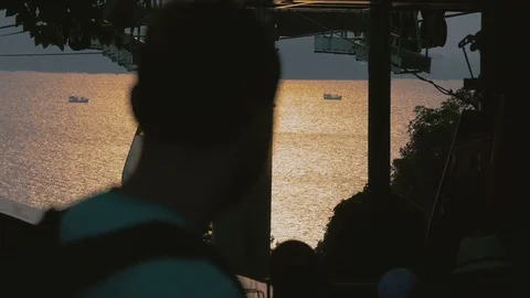 Cabin funicular close-up Stock Footage 73543553