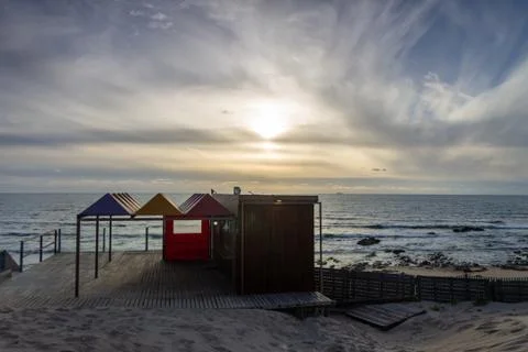 Cabin Hut at the Beach Stock Photos