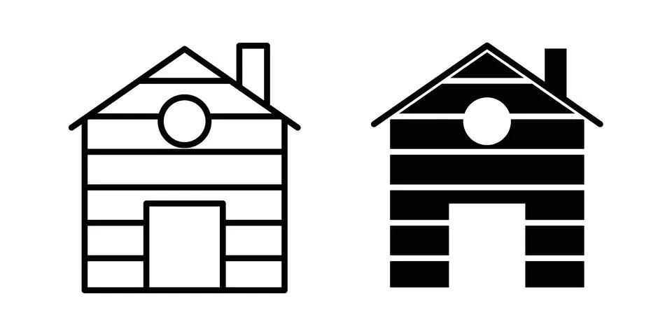 Cabin icon concept. best for web design Stock Illustration