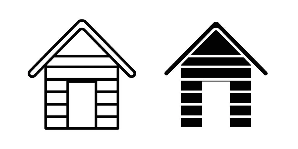 Cabin icon graphic element. web icon set Stock Illustration