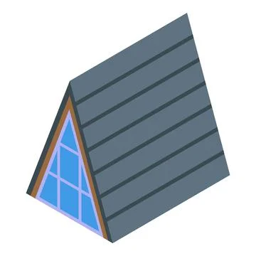 Cabin icon isometric vector. Beach bungalow Stock-Illustration