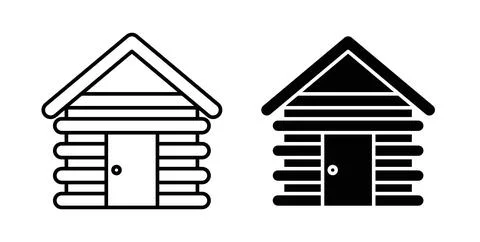 Cabin icon symbol. Flat Vector illustration Stockillustratie