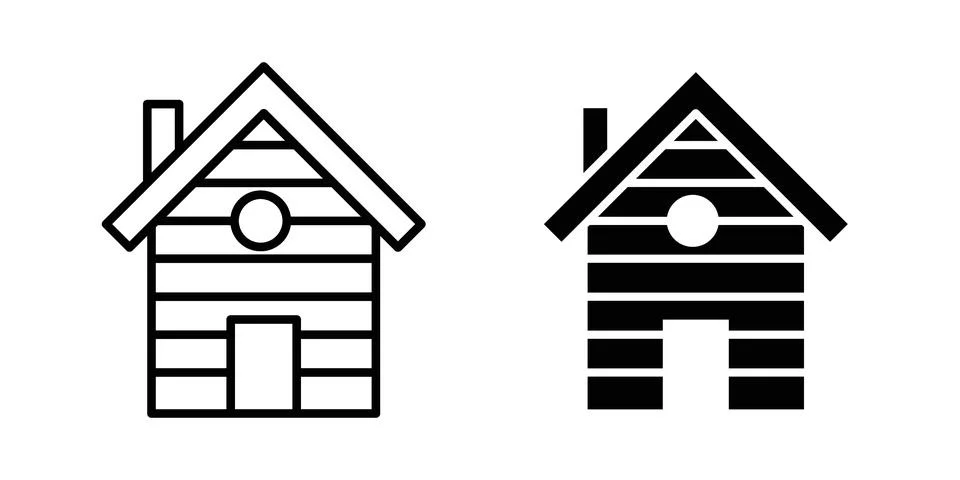 Cabin icon vector design illustrations Stock Illustration