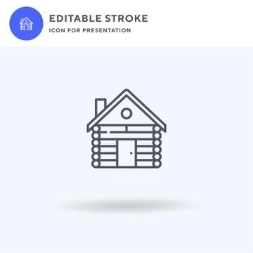 Cabin icon vector, filled flat sign, solid pictogram isolated on white, logo Stockillustratie