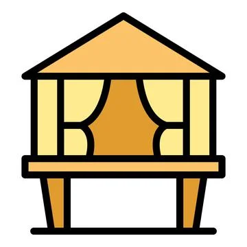 Cabin icon vector flat Ilustración de archivo