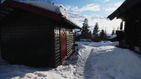Cabin In The Mountains Stock Footage 168820374