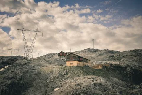 Cabin in the mountains Stock Photos