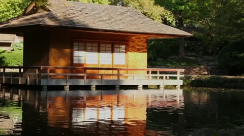 Cabin On A Pond Stock Footage 44962046