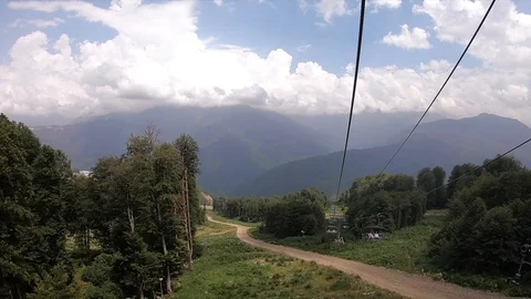 Cabin rides on the cable car Stock Footage 104519786