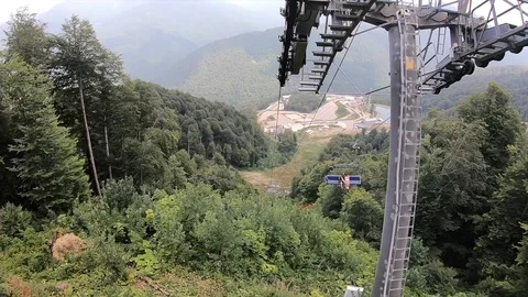 Cabin rides on the cable car Stock Footage 104519855