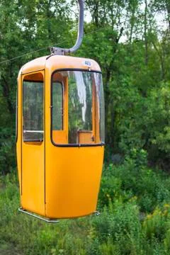 Cabin of ropeway close-up Stock-Fotos
