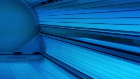 Cabin in the salon of the solarium Stock Footage 146045227