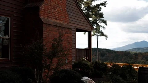 Cabin with Scenic Mountain View Stock-Footage 142472871