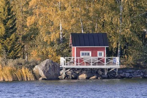 Cabin by the sea Stock Photos