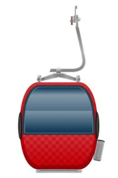 Cabin ski cableway vector illustration Stock Illustration