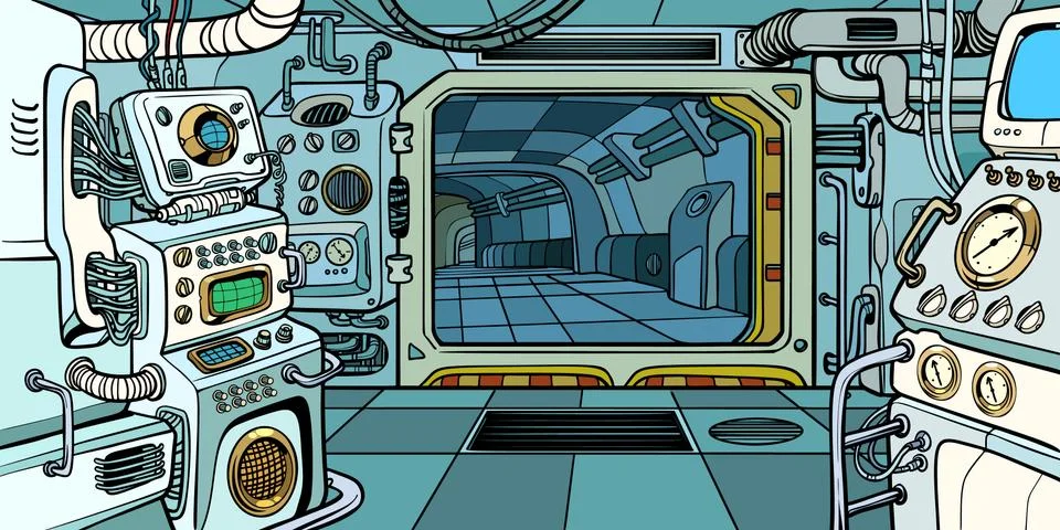 Cabin of the spacecraft Stock-Illustration