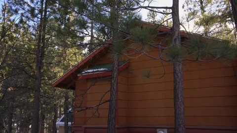Cabin with sunlight peeking Stock-Footage 123152363