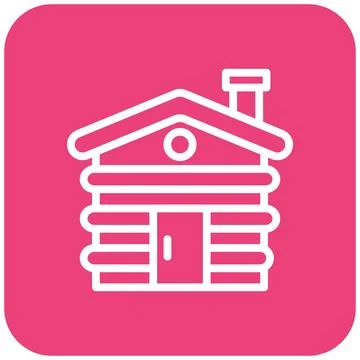 Cabin Vector Icon Design Illustration Stock Illustration