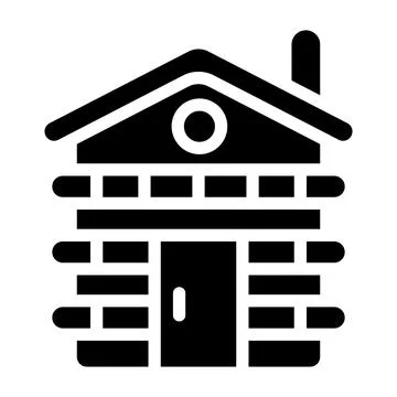 Cabin Vector Icon Design Illustration Illustrazione stock