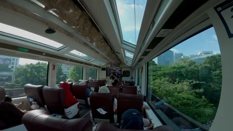Cabin View Train Panoramic Train Inside View Stock Footage 305332256