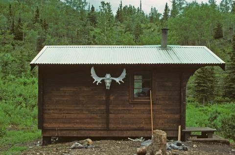 Cabin in the wilds Stockfoto's
