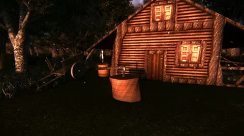 Cabin in the woods Stock Footage 25293808