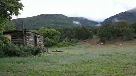 Cabin in the woods HD Stock Footage 751748
