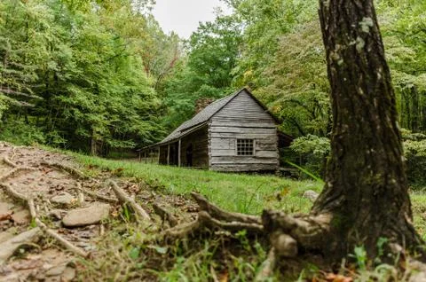 Cabin in the woods Stock Photos