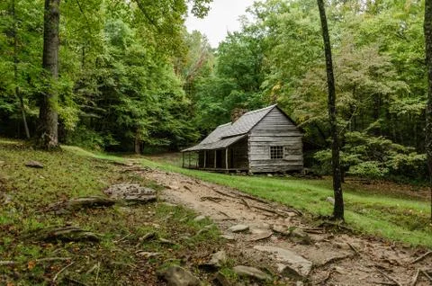 Cabin in the woods Stock Photos