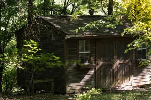 Cabin in the woods... Stock Photos