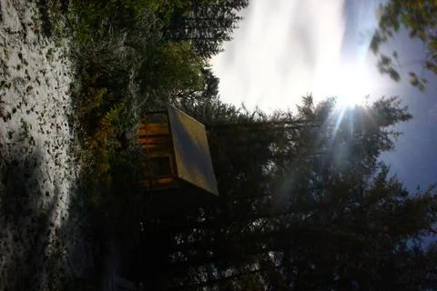 A cabin the in the woods Stock Photos