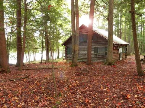 Cabin in the woods Foto stock