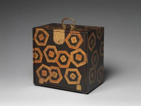 Cabinet with Design of Stylized Tortoiseshell Patterns late 16thearly 17th .. Stock Photos