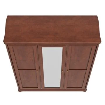 Cabinet with doors closed, top view 스톡 일러스트