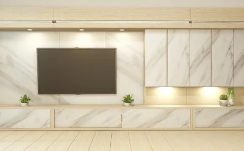 Cabinet granite in white empty interior room style, 3d rendering Illustrazione stock