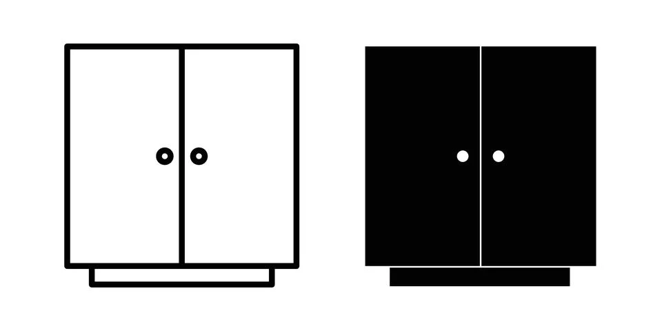 Cabinet icon vector editable eps10 스톡 일러스트