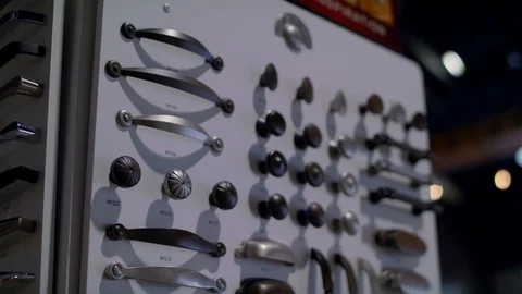 CABINET KNOBS AND HANDLES Stock Footage 105416432