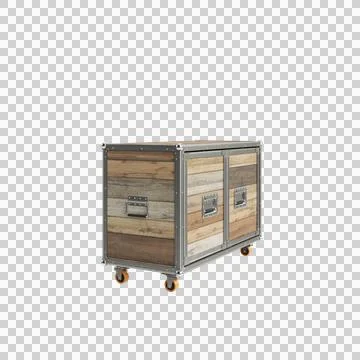 Cabinet low 3 up 1 Stock Illustration
