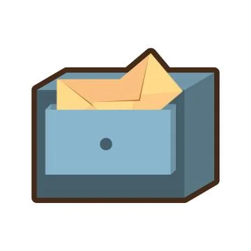 Cabinet mail storage file イラスト素材