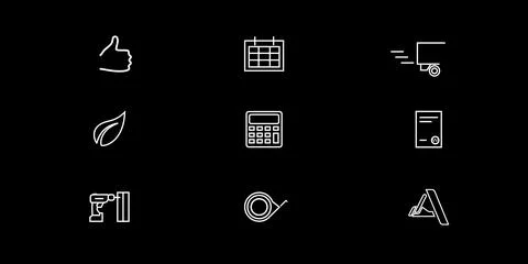 Cabinet Maker Icons Set – Vector Woodworking Tools Stock Illustration