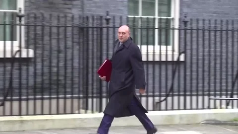 Cabinet meets exit Downing Street following meeting  Stock Footage 231762788