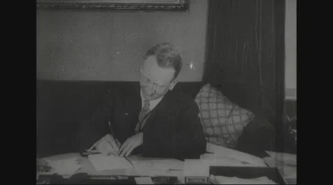 Cabinet member working in office Stock Footage 43320611