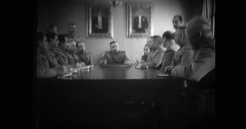 Cabinet officers at a discussion around a table Stock Footage