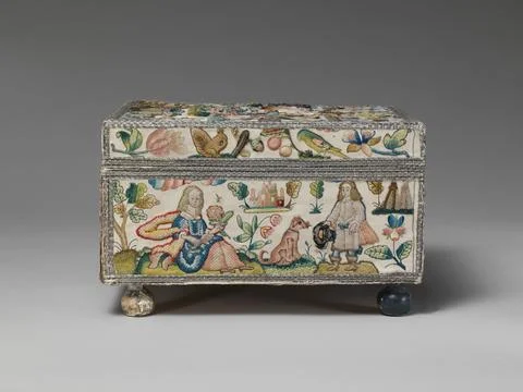 Cabinet with personifications of the Five Senses third quarter 17th century.. Stock Photos