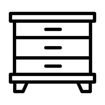 Cabinet Vector Icon Design Illustration Stock Illustration