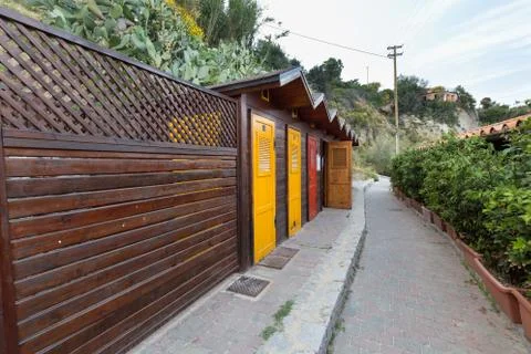 Cabins on a beach Foto stock